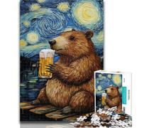 1000 Piece Jigsaw Puzzles for Teenagers Gifts Capibara Drinking in The Night Sky Puzzles for Adults,Learning Educational Toys Family Games Gifts for Friends And Family 26x38cm