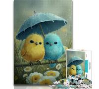 1000 Piece Jigsaw Puzzles for Teenagers Gifts Chicken Holding An Umbrella Jigsaw,Educational Games Home Decoration Suitable for Desktop Decoration (size 75x50cm)