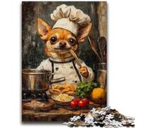 1000 Piece Jigsaw Puzzles for Teenagers Gifts Chihuahua Cooking Family Fun for Is Ideal As A Gift for The Whole Family for And Age 14 Years Up 50x75cm