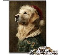 1000 Piece Jigsaw Puzzles for Teenagers Gifts Christmas Golden Retriever, Train Your Brain And Hands Unique Birthday And Gifts for Age 14+ (Size 50x75cm)