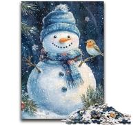 1000 Piece Jigsaw Puzzles for Teenagers Gifts Christmas Snowman Puzzles for Adults,Learning Educational Toys Family Games Gifts for Friends And Family (38x26cm)