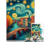 1000 Piece Jigsaw Puzzles for Teenagers Gifts City Under The Night Sky Teenager Jigsaw,Relax Games Is Ideal As A Gift for The Whole Family (size 38x26cm)