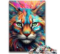 1000 Piece Jigsaw Puzzles for Teenagers Gifts Colorful Art Lynx Teenager Puzzles,Educational Games Home Decoration Suitable for Desktop Decoration (50x75cm)