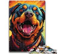 1000 Piece Jigsaw Puzzles for Teenagers Gifts Colorful Art Rottweiler Teenager Puzzles,Educational Games Home Decoration Suitable for Desktop Decoration (26x38cm)