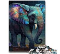 1000 Piece Jigsaw Puzzles for Teenagers Gifts Colorful Elephant Forest Family Fun for Is Ideal As A Gift for The Whole Family for And Age 14 Years Up 26x38cm
