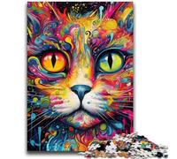 1000 Piece Jigsaw Puzzles for Teenagers Gifts Colourful Animal Cat Learning Educational Toys Family Games Gifts for Friends And Family 50x75cm