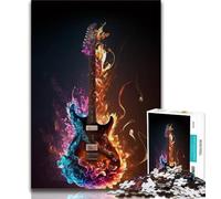 1000 Piece Jigsaw Puzzles for Teenagers Gifts Colourful Art Guitar 1000 Pieces for Teenagers,Toys Educational Games Stress Relieving Unique Birthday And Gifts 38x26cm