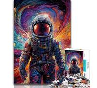 1000 Piece Jigsaw Puzzles for Teenagers Gifts Colourful Astronaut Jigsaw,Educational Games Home Decoration Suitable for Desktop Decoration (size 38x26cm)