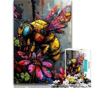 1000 Piece Jigsaw Puzzles for Teenagers Gifts Colourful Bees 1000 Piece Puzzle,for Educational Game Challenge Toy Deal As Gifts for The Whole Family (size 38x26cm)