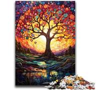 1000 Piece Jigsaw Puzzles for Teenagers Gifts Colourful Tree of Life Educational Games Home Decoration for Is Ideal As A Gift for The Whole Family 26x38cm