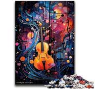 1000 Piece Jigsaw Puzzles for Teenagers Gifts Colourful Violin Art Educational Games Home Decoration for Is Ideal As A Gift for The Whole Family 26x38cm