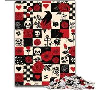 1000 Piece Jigsaw Puzzles for Teenagers Gifts Crow Skeleton, Family Activity Unique Home Decor And Gifts for Ages 14+ (Size 50x75cm)