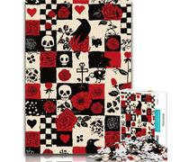 1000 Piece Jigsaw Puzzles for Teenagers Gifts Crow Skeleton Teenager Puzzles,Educational Games Wall Decoration Unique Birthday And Xmas Gifts 75x50cm