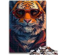 1000 Piece Jigsaw Puzzles for Teenagers Gifts Cute Tiger Educational Games Home Decoration Artists Collection, Fine Art 50x75cm