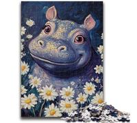 1000 Piece Jigsaw Puzzles for Teenagers Gifts Daisy And Hippo Puzzles for Adults,Learning Educational Toys Family Games Gifts for Friends And Family (38x26cm)
