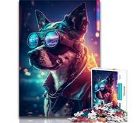 1000 Piece Jigsaw Puzzles for Teenagers Gifts Dog Retro Teenager Puzzles,Educational Games Home Decoration Suitable for Desktop Decoration 75x50cm