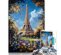 1000 Piece Jigsaw Puzzles for Teenagers Gifts Eiffel Tower,learning Educational for Is Ideal As A Gift for The Whole Family (38x26cm)