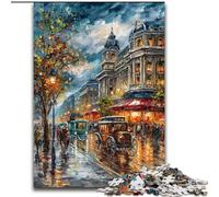 1000 Piece Jigsaw Puzzles for Teenagers Gifts Eiffel Tower Oil Painting, Educational Toys Is Ideal As A Gift for The Whole Family (Size 50x75cm)