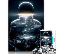 1000 Piece Jigsaw Puzzles for Teenagers Gifts Fantasy Astronaut 1000 Pieces for Teenagers,Stress Reliever Difficult Challenge Home Decoration Toys (size 38x26cm)