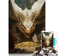 1000 Piece Jigsaw Puzzles for Teenagers Gifts Fantasy Dragon,Help The Brain Exercise Addictive Toys to Cultivate Patience Wall Decoration (38x26cm)