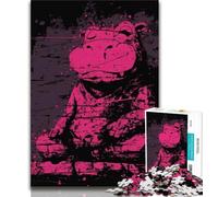 1000 Piece Jigsaw Puzzles for Teenagers Gifts Fantasy Hippo Teenager Puzzles,Educational Games Home Decoration Suitable for Desktop Decoration 38x26cm