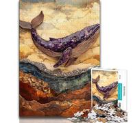1000 Piece Jigsaw Puzzles for Teenagers Gifts Fantasy Whale 1000 Piece Puzzle,Staycation Kill Time with Fully Interlocking Randomly Shaped Pieces 38x26cm