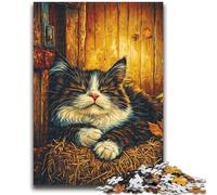 1000 Piece Jigsaw Puzzles for Teenagers Gifts Farm Cat Family Fun for Is Ideal As A Gift for The Whole Family for And Age 14 Years Up 26x38cm