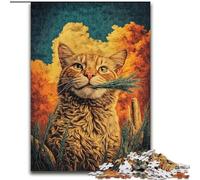 1000 Piece Jigsaw Puzzles for Teenagers Gifts Farm Cat, Train Your Brain And Hands Unique Birthday And Gifts for Age 14+ (Size 50x75cm)
