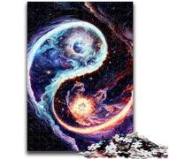 1000 Piece Jigsaw Puzzles for Teenagers Gifts Fire And Ice Yin And Yang Toys Educational Games Stress Relieving Suitable for Desktop Decoration 26x38cm