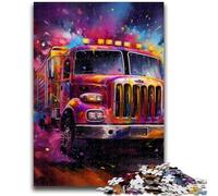1000 Piece Jigsaw Puzzles for Teenagers Gifts Fire Truck 1000 Pieces for Teenagers,Toys Educational Games Stress Relieving Unique Birthday And Gifts (26x38cm)