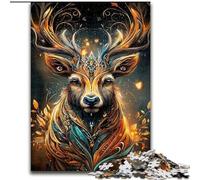 1000 Piece Jigsaw Puzzles for Teenagers Gifts Flower Deer, Train Your Brain And Hands Unique Birthday And Gifts for Age 14+ (Size 26x38cm)