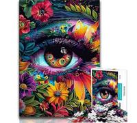 1000 Piece Jigsaw Puzzles for Teenagers Gifts Flower Eyes Teenager Puzzles,Educational Games Wall Decoration Unique Birthday And Xmas Gifts 26x38cm