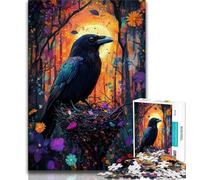 1000 Piece Jigsaw Puzzles for Teenagers Gifts Flowers Crow,learning Educational for Is Ideal As A Gift for The Whole Family (75x50cm)