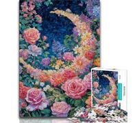 1000 Piece Jigsaw Puzzles for Teenagers Gifts Flowers Moon 1000 Pieces for Teenagers,Perfect for Game Nights, Colorful Toy for Home Gift (size 75x50cm)