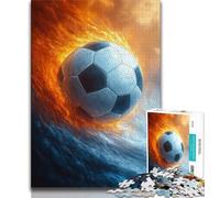 1000 Piece Jigsaw Puzzles for Teenagers Gifts Football Sports 1000 Pieces for Adults,Toys Educational Games Stress Relieving Unique Birthday And Gifts 26x38cm