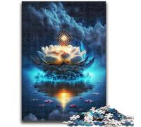 1000 Piece Jigsaw Puzzles for Teenagers Gifts Galaxy Art Lotus Puzzles,Educational Stress Relief Toy Great Gifts And Toys (38x26cm)