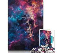 1000 Piece Jigsaw Puzzles for Teenagers Gifts Galaxy Skull,Learning Educational Toys Family Games Educational Game for Birthday,Chrismas 50x75cm