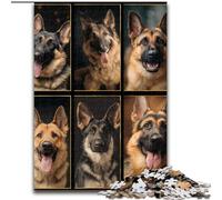 1000 Piece Jigsaw Puzzles for Teenagers Gifts German Shepherd Collage Help The Brain Exercise Addictive Toys to Cultivate Patience Wall Decoration 50x75cm