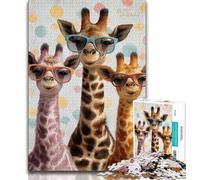 1000 Piece Jigsaw Puzzles for Teenagers Gifts Giraffe 1000 Piece Jigsaw,Stress Reliever Staycation Kill Time Wishlist with Santa Claus (size 38x26cm)