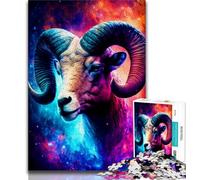 1000 Piece Jigsaw Puzzles for Teenagers Gifts Goat 1000 Pieces for Teenagers,Stress Reliever Difficult Challenge Home Decoration Toys (size 75x50cm)