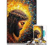 1000 Piece Jigsaw Puzzles for Teenagers Gifts Golden Jesus,learning Educational for Is Ideal As A Gift for The Whole Family (38x26cm)
