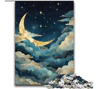 1000 Piece Jigsaw Puzzles for Teenagers Gifts Golden Moon,Challenging Game And Family Play with Matching Poster And Trivia Sheet 38x52cm
