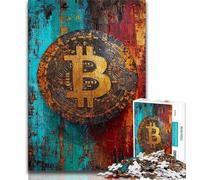 1000 Piece Jigsaw Puzzles for Teenagers Gifts Graffiti Bitcoin Teenager Jigsaw,Relax Games Is Ideal As A Gift for The Whole Family (size 38x26cm)