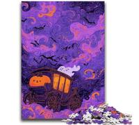 1000 Piece Jigsaw Puzzles for Teenagers Gifts Halloween Pumpkin Carriage 1000 Piece Puzzle,Stress Reliever Difficult Challenge Unique Home Decor And Gifts (75x50cm)