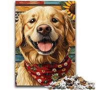 1000 Piece Jigsaw Puzzles for Teenagers Gifts Happy Golden Retriever Family Fun for Is Ideal As A Gift for The Whole Family for And Age 14 Years Up 26x38cm