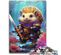 1000 Piece Jigsaw Puzzles for Teenagers Gifts Hedgehog Warrior 1000 Pieces for Teenagers,Toys Educational Games Stress Relieving Unique Birthday And Gifts (26x38cm)