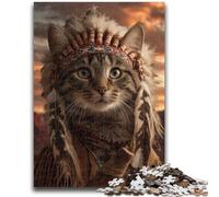 1000 Piece Jigsaw Puzzles for Teenagers Gifts Indian Cat Stress Reliever Difficult Challenge Enhance Love between Couples 50x75cm