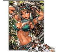1000 Piece Jigsaw Puzzles for Teenagers Gifts Indian Princess, Challenging Game And Family Play with Fully Interlocking Randomly Shaped Pieces (Size 26x38cm)