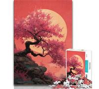 1000 Piece Jigsaw Puzzles for Teenagers Gifts Japanese Cherry Blossoms Puzzles for Teenagers,Fun Present & Activity for Home,Toy for Rainy Days 75x50cm