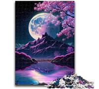 1000 Piece Jigsaw Puzzles for Teenagers Gifts Japanese Landscape Neon Educational Games Home Decoration Artists Collection, Fine Art 26x38cm